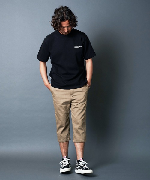 Magine(マージン)の「"While Showing Deference"W KNIT TEE S/S:ダブルニット 刺繍入り Tシャツ(Tシャツ/カットソー・メンズ・ホワイト/ブラック/ベージュ/グレー/オリーブ・44/46/48)」の13枚目の写真