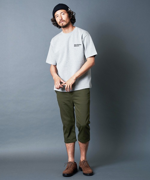 Magine(マージン)の「"While Showing Deference"W KNIT TEE S/S:ダブルニット 刺繍入り Tシャツ(Tシャツ/カットソー・メンズ・ホワイト/ブラック/ベージュ/グレー/オリーブ・44/46/48)」の9枚目の写真