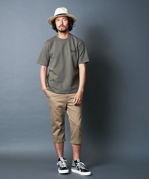 Magine(マージン)の「"While Showing Deference"W KNIT TEE S/S:ダブルニット 刺繍入り Tシャツ(Tシャツ/カットソー・メンズ・ホワイト/ブラック/ベージュ/グレー/オリーブ・44/46/48)」の18枚目の写真
