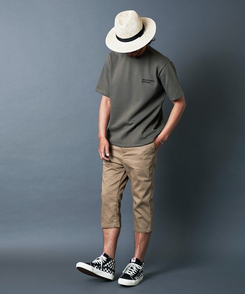 Magine(マージン)の「"While Showing Deference"W KNIT TEE S/S:ダブルニット 刺繍入り Tシャツ(Tシャツ/カットソー・メンズ・ホワイト/ブラック/ベージュ/グレー/オリーブ・44/46/48)」の10枚目の写真
