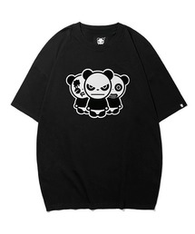 HIPANDA ハイパンダ レディース トリオロゴ・プリント ベーシック 半袖Tシャツ