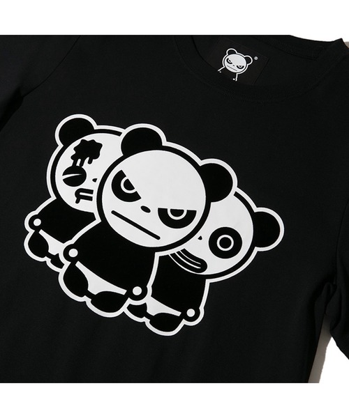 tシャツ HIPANDA ハイパンダ レディース トリオロゴ・プリント ベーシック 半袖Tシャツ レディース HIPANDA tシャツ ハイパンダ レディース トリオロゴ・プリント