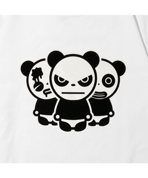 tシャツ HIPANDA ハイパンダ レディース トリオロゴ・プリント ベーシック 半袖Tシャツ レディース HIPANDA tシャツ ハイパンダ レディース トリオロゴ・プリント