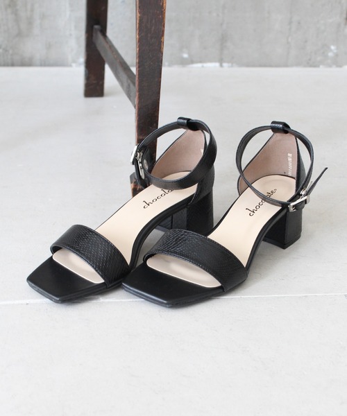 chocolates（チョコラテス）の「アンクルベルトサンダル【日本製】（サンダル・レディース・ブラック/ホワイト/ピンク・S/M/L/LL）」の3枚目の写真