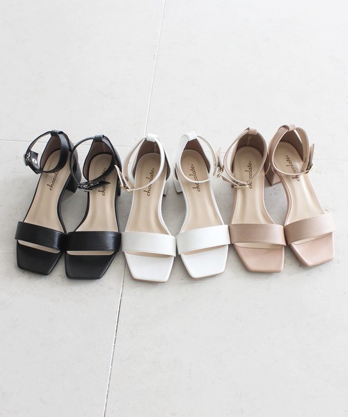 chocolates（チョコラテス）の「アンクルベルトサンダル【日本製】（サンダル・レディース・ブラック/ホワイト/ピンク・S/M/L/LL）」の17枚目の写真