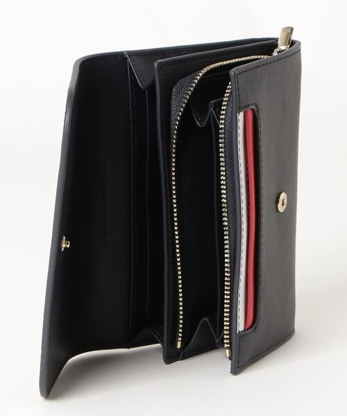 TOMMY HILFIGER（トミーヒルフィガー）の「スモールフラップウォレット（財布・レディース・ネイビー/ピンク・FREE）」の4枚目の写真