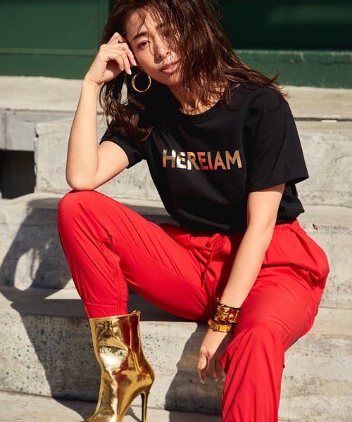 HEREIAM（ヘレイアム）の「【HEREIAM】DRYスウェットジョグパンツ（スウェットパンツ・レディース・ナチュラル/ブラック/レッド・SMALL/MEDIUM）」の6枚目の写真