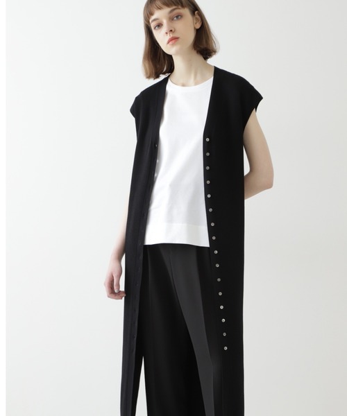 BOSCH（ボッシュ）の「◆コットンアセテートリブニット（ニット/セーター・レディース・ブラック/ベージュ・38）」の2枚目の写真