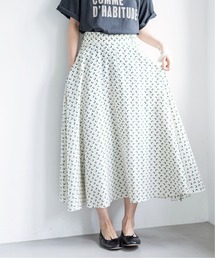 IENA | モノトーンプリントフレアスカート◆(スカート)