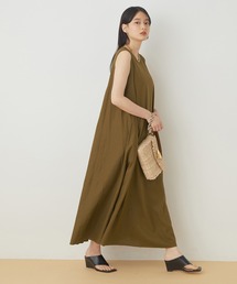 【アウトレット店舗・WEB限定】レーヨンリネンAラインワンピース