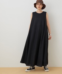 【アウトレット店舗・WEB限定】レーヨンリネンAラインワンピース