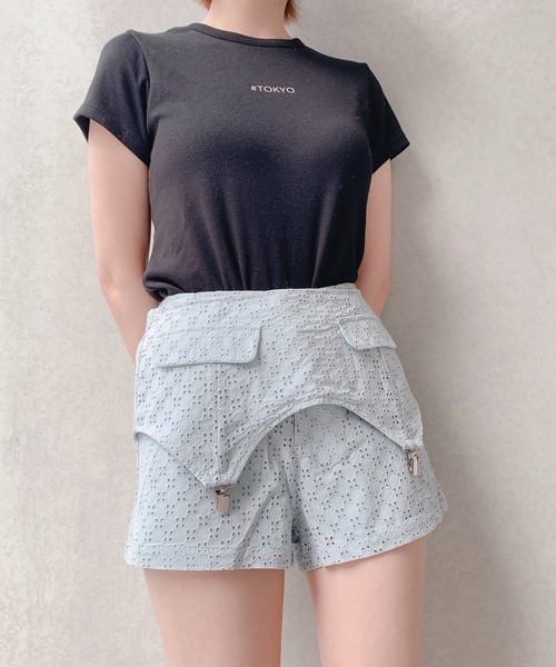 lilLilly(リルリリー)の「コットンレースショートパンツ(その他パンツ・レディース・ホワイト/ブラック/ブルー・FREE)」の9枚目の写真