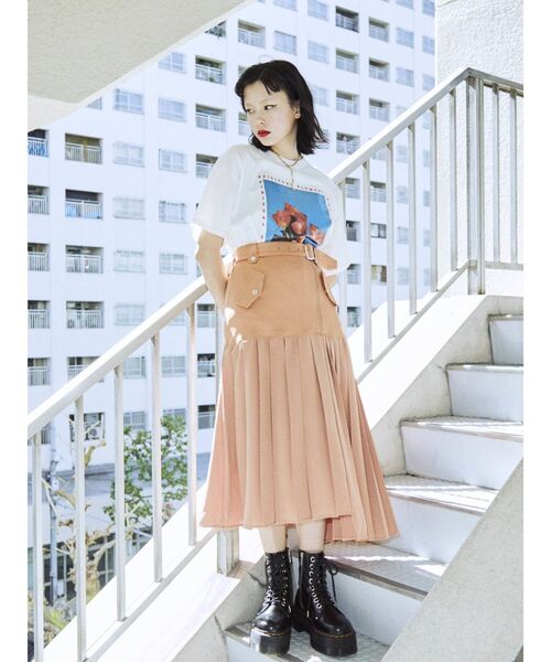 jouetie(ジュエティ)の「ライダースプリーツスカート(スカート・レディース・ブラック/オレンジ/ブルー・MEDIUM)」の12枚目の写真