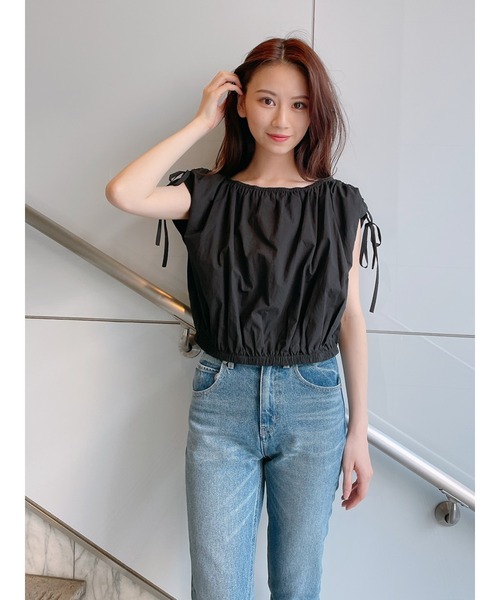 Vicente（ヴィセンテ）の「Openshoulder tops（シャツ/ブラウス・レディース・オフホワイト/ブラウン/ブラック・FREE）」の16枚目の写真