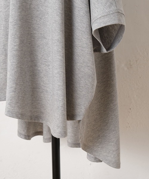 BEARDSLEY(ビアズリー)の「ボックスTシャツ(Tシャツ/カットソー・レディース・ライトグレー/ブルー・FREE)」の3枚目の写真