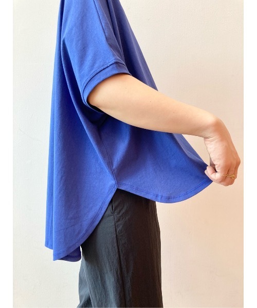 BEARDSLEY(ビアズリー)の「ボックスTシャツ(Tシャツ/カットソー・レディース・ライトグレー/ブルー・FREE)」の18枚目の写真