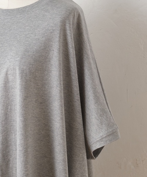 BEARDSLEY(ビアズリー)の「ボックスTシャツ(Tシャツ/カットソー・レディース・ライトグレー/ブルー・FREE)」の13枚目の写真