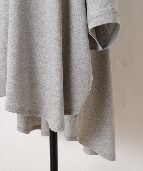 BEARDSLEY(ビアズリー)の「ボックスTシャツ(Tシャツ/カットソー・レディース・ライトグレー/ブルー・FREE)」の14枚目の写真