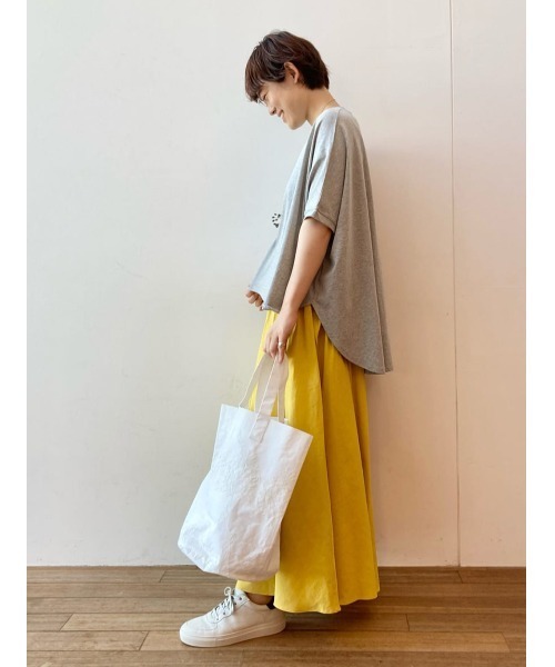 BEARDSLEY(ビアズリー)の「ボックスTシャツ(Tシャツ/カットソー・レディース・ライトグレー/ブルー・FREE)」の19枚目の写真