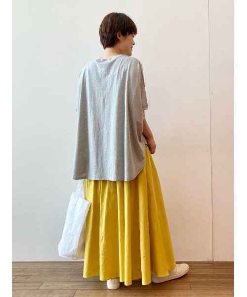 BEARDSLEY(ビアズリー)の「ボックスTシャツ(Tシャツ/カットソー・レディース・ライトグレー/ブルー・FREE)」の20枚目の写真