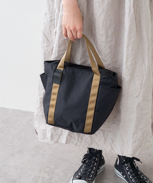 PUAL CE CIN（ピュアルセシン）の「OTONA　NYLON　S　TOTE／ナイロントートバッグS（ハンドバッグ・レディース・ブルー系その他/ベージュ系その他/ブラック系その他/イエロー系その他/ブラウン系その他/グレー系その他/ピンク系その他・FREE）」の2枚目の写真
