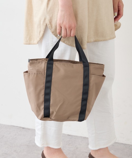PUAL CE CIN（ピュアルセシン）の「OTONA　NYLON　S　TOTE／ナイロントートバッグS（ハンドバッグ・レディース・ブルー系その他/ベージュ系その他/ブラック系その他/イエロー系その他/ブラウン系その他/グレー系その他/ピンク系その他・FREE）」の4枚目の写真