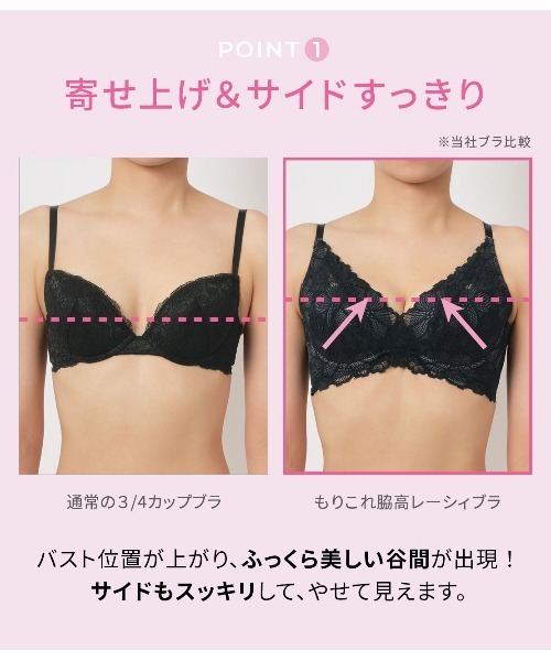 PEACH JOHN（ピーチジョン）の「【Aカップ～／総レースで盛れる＆脇肉スッキリ】もりこれ脇高レーシィブラ（ブラジャー・レディース・ブラック/ピンク/ラベンダー/ネイビー/ホワイト/スモークピンク/レッド/ベージュ/ライトブルー/ライトピンク/ブルーグリーン/ピンクベージュ/グレイッシュブルー/ミント/ベビーピンク・B65/B70/C70/D70/B75/C65/C75/D65/D75/A70/A75/E65/E70/E75）」の21枚目の写真