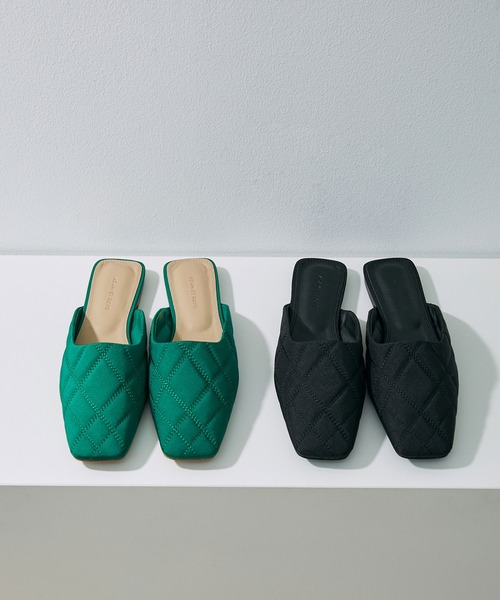 ADAM ET ROPE'（アダムエロペ）の「キルティングミュール（その他シューズ・レディース・ブラック/グリーン・23.5cm/24.5cm/23.0cm/24.0cm）」の9枚目の写真