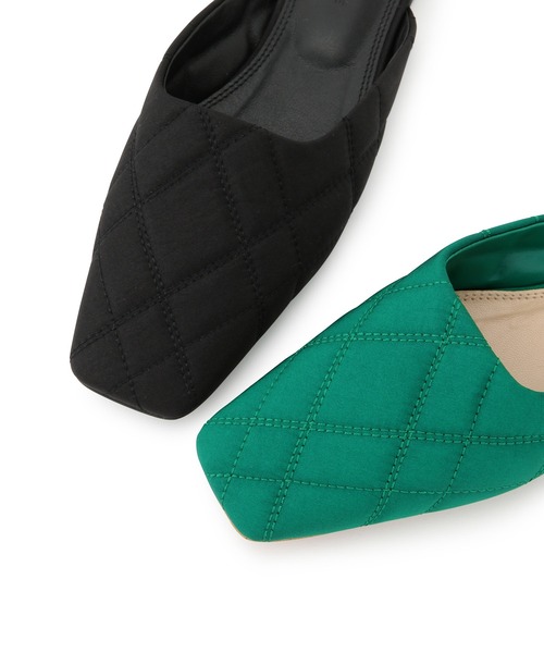 ADAM ET ROPE'（アダムエロペ）の「キルティングミュール（その他シューズ・レディース・ブラック/グリーン・23.5cm/24.5cm/23.0cm/24.0cm）」の15枚目の写真