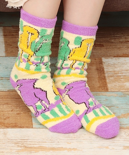 チチカカ（チチカカ）の「クウォッカハチドリオソックス 23-25cm（ソックス/靴下・レディース・パープル/ブラウン/ピンク/ブルー・FREE）」の3枚目の写真