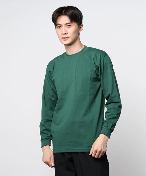 PRO CLUB (プロクラブ)の「PRO CLUB/6.5ozヘビーウェイト長袖袖Tシャツ(Tシャツ/カットソー・メンズ・ホワイト/ブラック/グレー/グリーン・MEDIUM/X-LARGE/LARGE)」の7枚目の写真