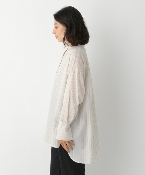 LEPSIM(レプシィム)の「シアーシャツストライプチュニック 953237(シャツ/ブラウス・レディース・ブラウン/グレイッシュベージュ・FREE)」の7枚目の写真
