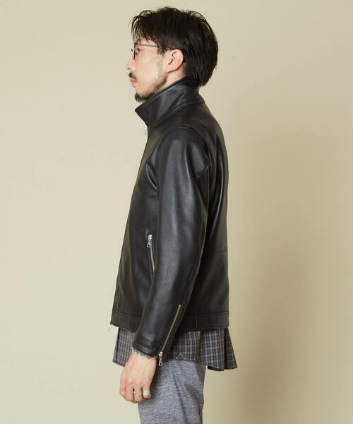 MEN'S MELROSE（メンズメルローズ）の「ラムレザーライダース