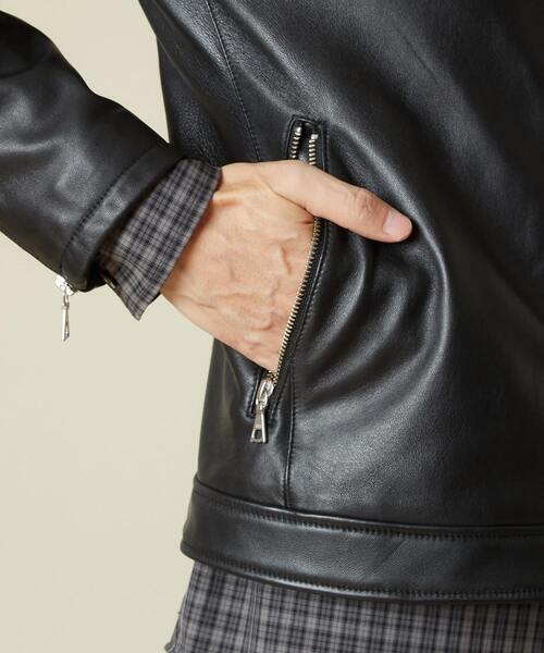 MEN'S MELROSE（メンズメルローズ）の「ラムレザーライダース