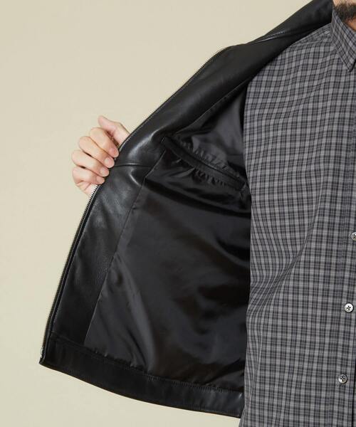 MEN'S MELROSE（メンズメルローズ）の「ラムレザーライダース