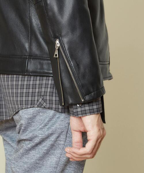MEN'S MELROSE（メンズメルローズ）の「ラムレザーライダース