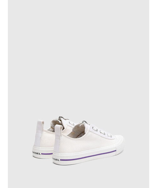 DIESEL(ディーゼル)の「レディース MIXマテリアル ZIP ローカットスニーカー(スニーカー・レディース・ホワイト・38/39/35/36/37)」の4枚目の写真