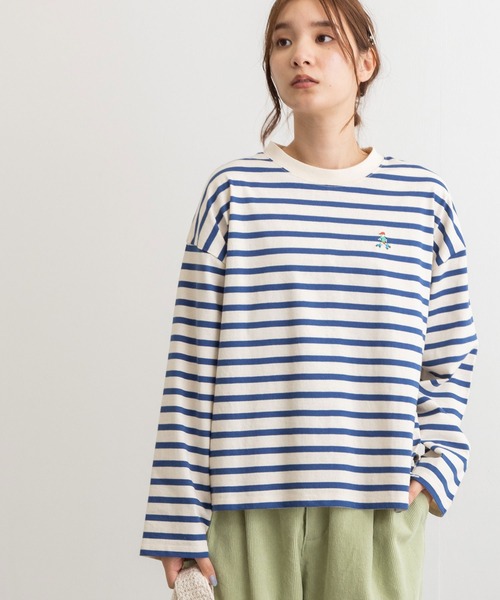 POU DOU DOU（プードゥドゥ）の「USコットンワイドロンTee（Tシャツ/カットソー・レディース・ブラック/スミクロ/オフホワイト/ブルー・3）」の4枚目の写真