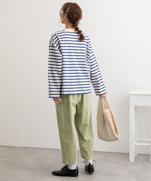 POU DOU DOU（プードゥドゥ）の「USコットンワイドロンTee（Tシャツ/カットソー・レディース・ブラック/スミクロ/オフホワイト/ブルー・3）」の10枚目の写真