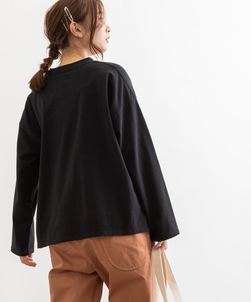 POU DOU DOU（プードゥドゥ）の「USコットンワイドロンTee（Tシャツ/カットソー・レディース・ブラック/スミクロ/オフホワイト/ブルー・3）」の13枚目の写真