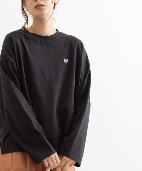 POU DOU DOU（プードゥドゥ）の「USコットンワイドロンTee（Tシャツ/カットソー・レディース・ブラック/スミクロ/オフホワイト/ブルー・3）」の14枚目の写真