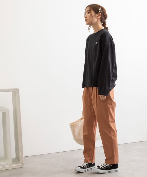 POU DOU DOU（プードゥドゥ）の「USコットンワイドロンTee（Tシャツ/カットソー・レディース・ブラック/スミクロ/オフホワイト/ブルー・3）」の16枚目の写真