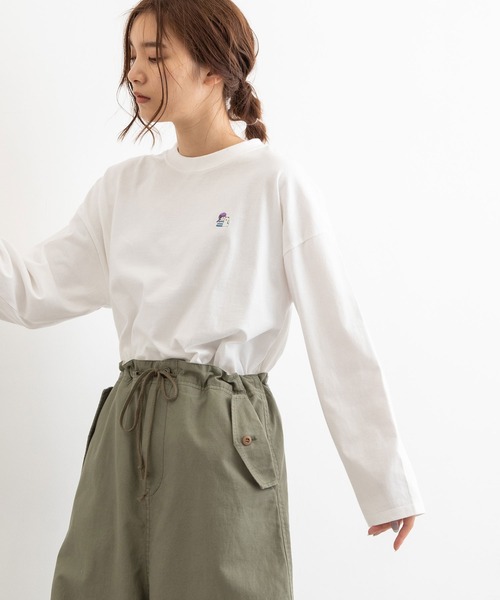 POU DOU DOU（プードゥドゥ）の「USコットンワイドロンTee（Tシャツ/カットソー・レディース・ブラック/スミクロ/オフホワイト/ブルー・3）」の17枚目の写真