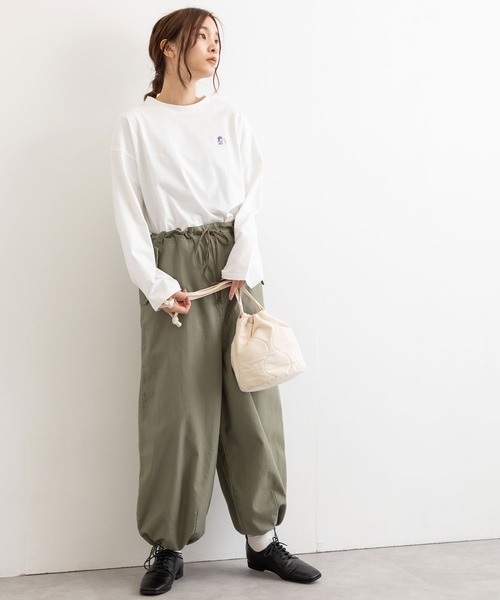 POU DOU DOU（プードゥドゥ）の「USコットンワイドロンTee（Tシャツ/カットソー・レディース・ブラック/スミクロ/オフホワイト/ブルー・3）」の19枚目の写真