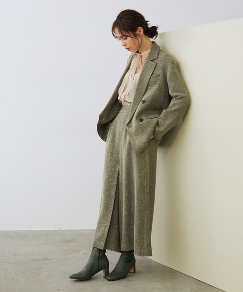 ROPE'（ロペ）の「【セットアップ対応】ネップツイードダブルブレストジャケット（テーラードジャケット・レディース・ダークブラウン・38）」の7枚目の写真