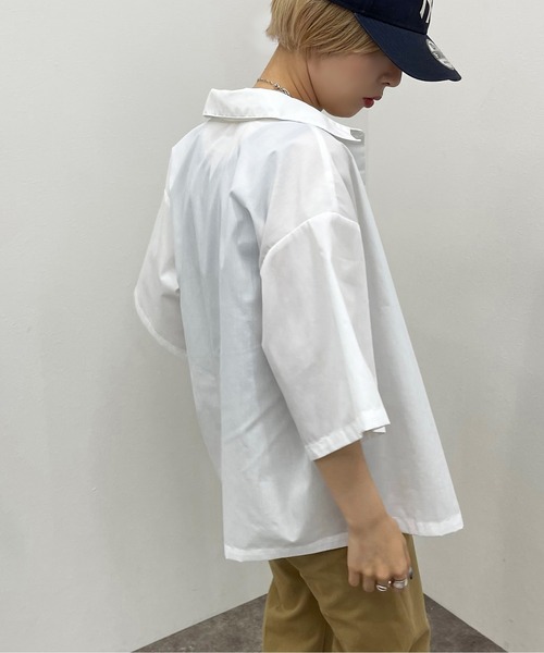 apres jour mignon（アプレジュールミニョン）の「ルーズゆるシャツ【ZOZOTOWN限定アイテム】（シャツ/ブラウス・レディース・イエロー系その他/オフホワイト/サックスブルー/その他・フリー/X-LARGE）」の8枚目の写真