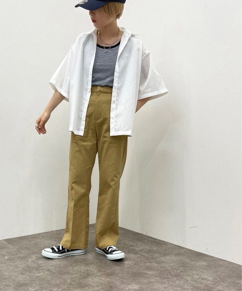 apres jour mignon（アプレジュールミニョン）の「ルーズゆるシャツ【ZOZOTOWN限定アイテム】（シャツ/ブラウス・レディース・イエロー系その他/オフホワイト/サックスブルー/その他・フリー/X-LARGE）」の11枚目の写真