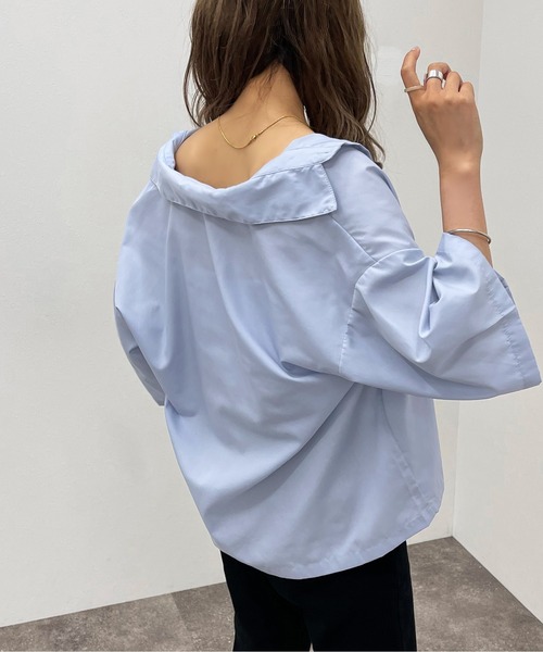 apres jour mignon（アプレジュールミニョン）の「ルーズゆるシャツ【ZOZOTOWN限定アイテム】（シャツ/ブラウス・レディース・イエロー系その他/オフホワイト/サックスブルー/その他・フリー/X-LARGE）」の15枚目の写真