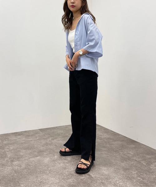 apres jour mignon（アプレジュールミニョン）の「ルーズゆるシャツ【ZOZOTOWN限定アイテム】（シャツ/ブラウス・レディース・イエロー系その他/オフホワイト/サックスブルー/その他・フリー/X-LARGE）」の17枚目の写真