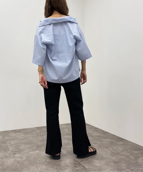 apres jour mignon（アプレジュールミニョン）の「ルーズゆるシャツ【ZOZOTOWN限定アイテム】（シャツ/ブラウス・レディース・イエロー系その他/オフホワイト/サックスブルー/その他・フリー/X-LARGE）」の18枚目の写真